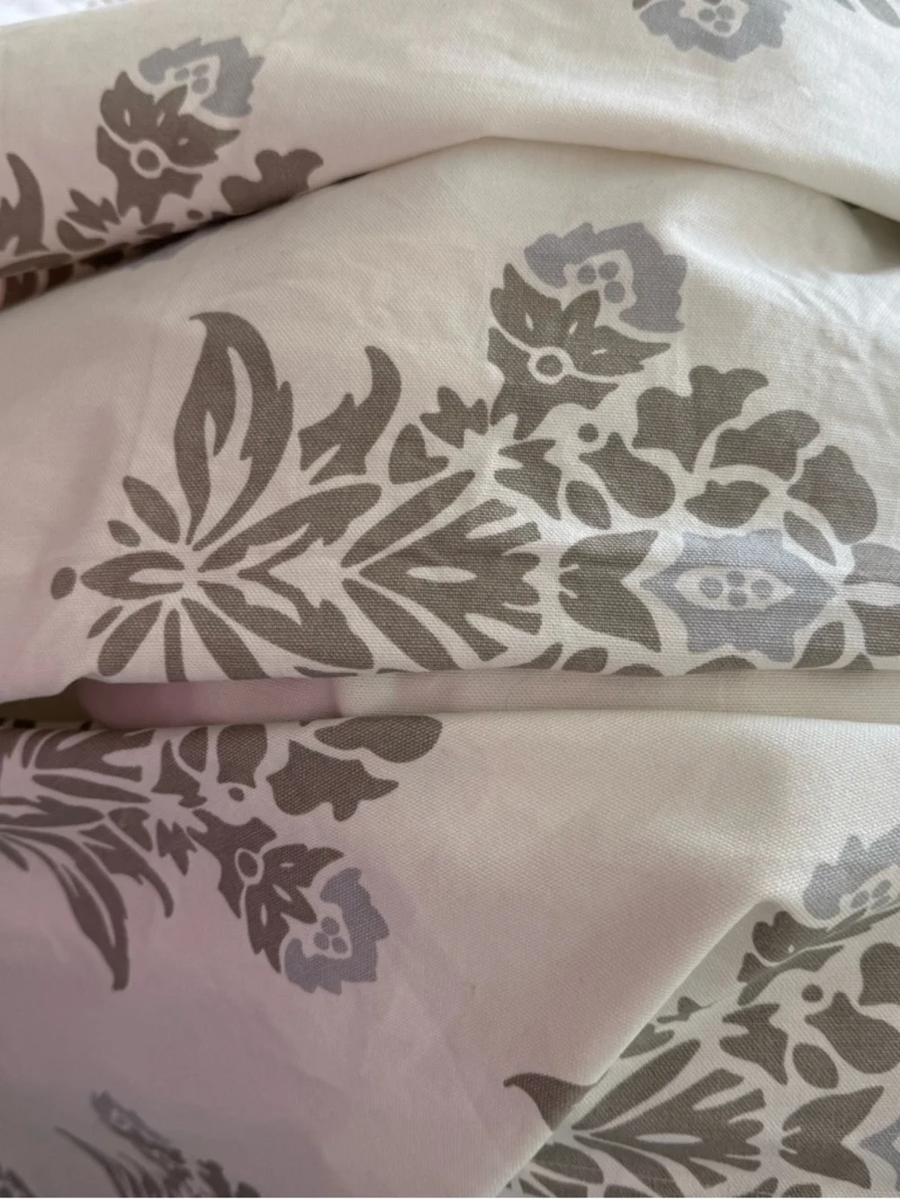 SERENA & LILY 100% Cotton Block Print Shower Curtain 72”x72” Portugal